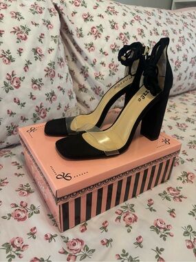 pazzle black addison heels size 8